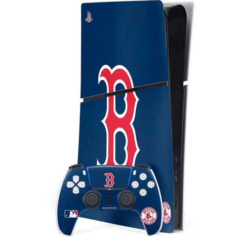 MLB Boston Red Sox - Solid Distressed PS5 Slim Digital Edition Console Skin