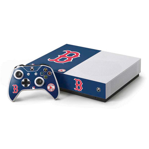 MLB Boston Red Sox - Solid Distressed Xbox One S All-Digital Edition Bundle Skin