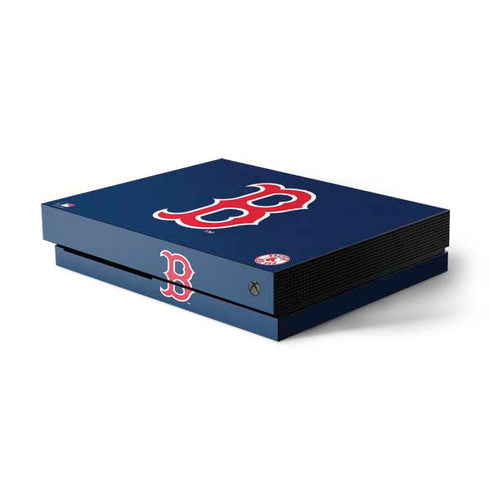 MLB Boston Red Sox - Solid Distressed Xbox One X Console Skin