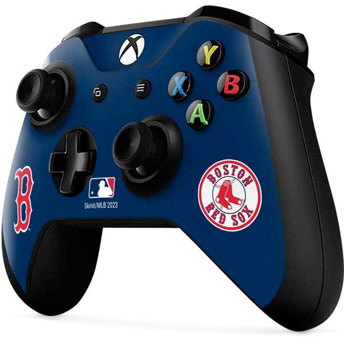 MLB Boston Red Sox - Solid Distressed Xbox One X Controller Skin