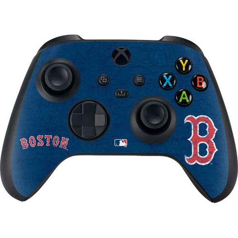 MLB Boston Red Sox - Solid Distressed Xbox Series X Bundle Skin