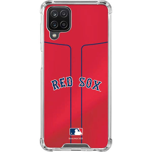 MLB Boston Red Sox Alternate/Away Jersey Galaxy A12 Clear Case