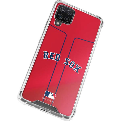 MLB Boston Red Sox Alternate/Away Jersey Galaxy A12 Clear Case
