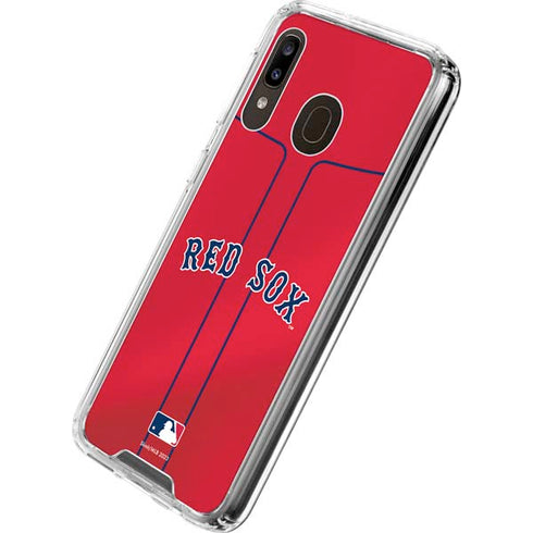 MLB Boston Red Sox Alternate/Away Jersey Galaxy A30 Clear Case