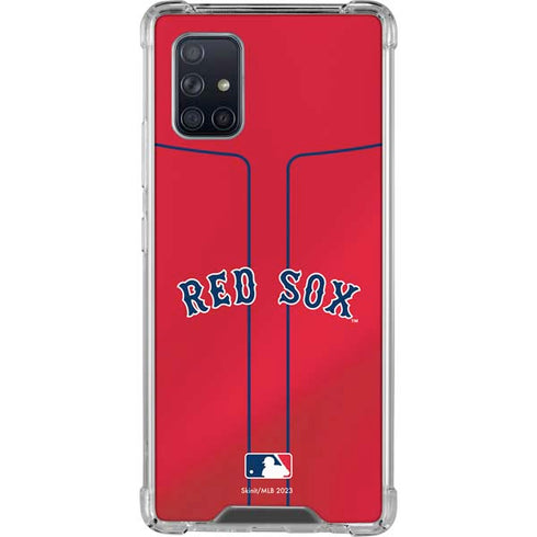 MLB Boston Red Sox Alternate/Away Jersey Galaxy A71 5G Clear Case