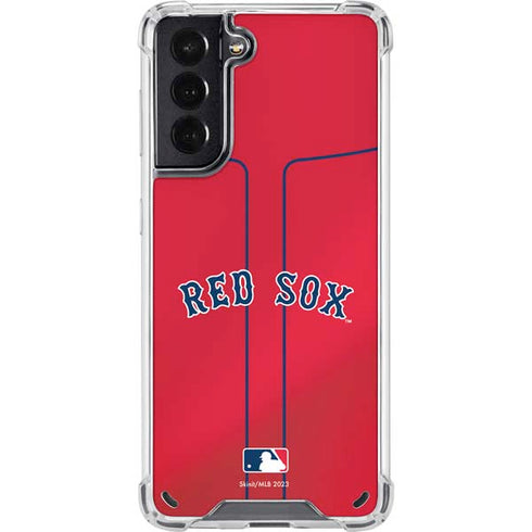 MLB Boston Red Sox Alternate/Away Jersey Galaxy S21 5G Clear Case