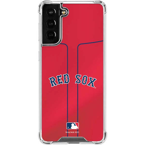 MLB Boston Red Sox Alternate/Away Jersey Galaxy S21 FE Clear Case