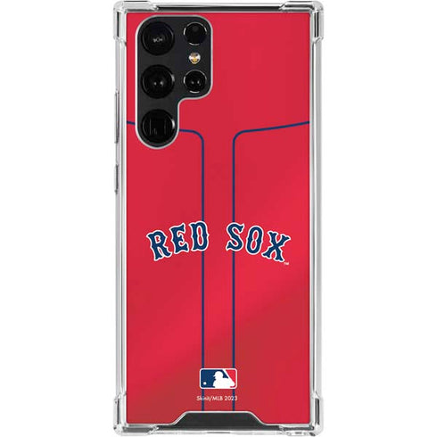 MLB Boston Red Sox Alternate/Away Jersey Galaxy S22 Ultra Clear Case