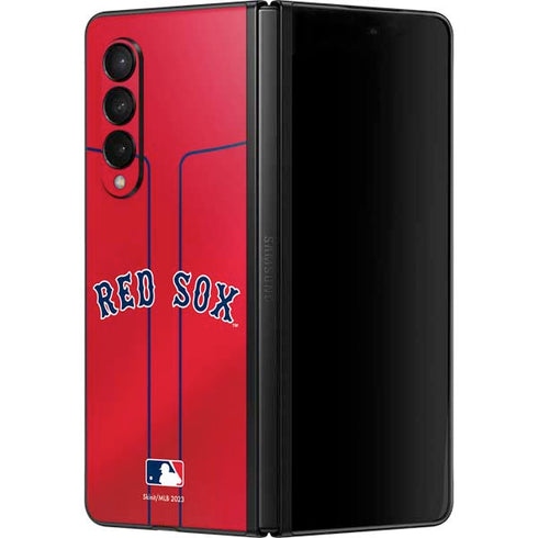 MLB Boston Red Sox Alternate/Away Jersey Galaxy Z Fold3 5G Skin