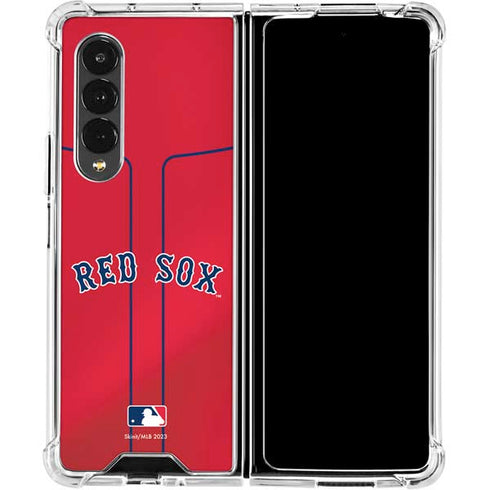 MLB Boston Red Sox Alternate/Away Jersey Galaxy Z Fold4 5G Clear Case