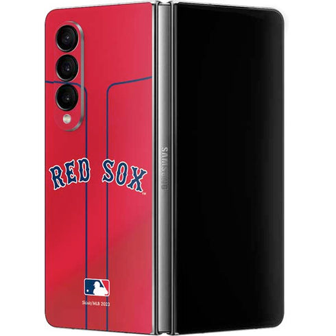MLB Boston Red Sox Alternate/Away Jersey Galaxy Z Fold4 5G Skin
