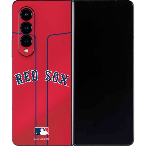 MLB Boston Red Sox Alternate/Away Jersey Galaxy Z Fold4 5G Skin
