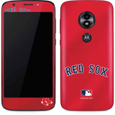 MLB Boston Red Sox Alternate/Away Jersey Moto E5 Play Skin