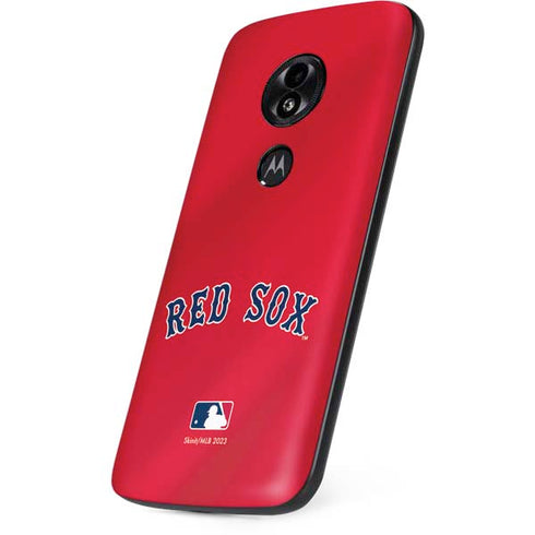 MLB Boston Red Sox Alternate/Away Jersey Moto E5 Play Skin