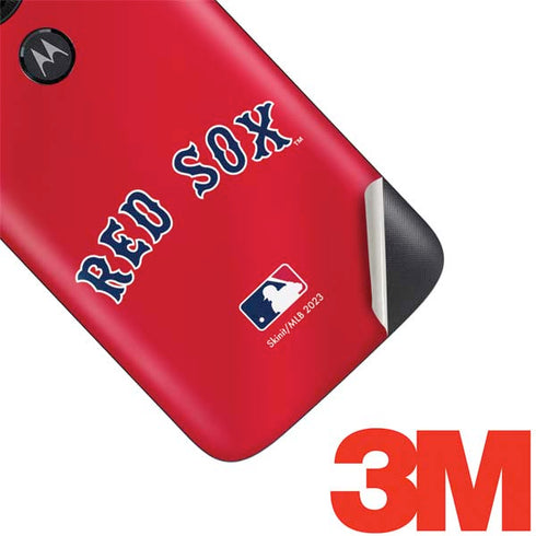 MLB Boston Red Sox Alternate/Away Jersey Moto E5 Play Skin