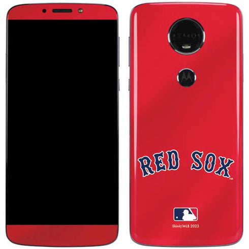 MLB Boston Red Sox Alternate/Away Jersey Moto E5 Plus Skin