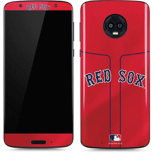 MLB Boston Red Sox Alternate/Away Jersey Moto G6 Skin