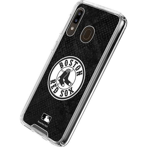 MLB Boston Red Sox Dark Wash Galaxy A30 Clear Case