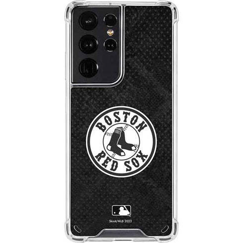 MLB Boston Red Sox Dark Wash Galaxy S21 Ultra 5G Clear Case