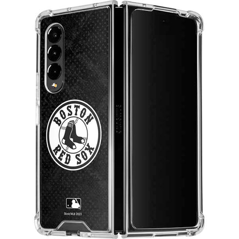 MLB Boston Red Sox Dark Wash Galaxy Z Fold4 5G Clear Case