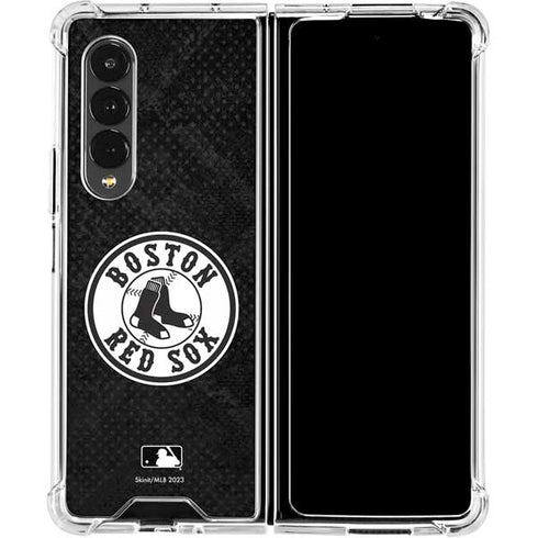 MLB Boston Red Sox Dark Wash Galaxy Z Fold4 5G Clear Case