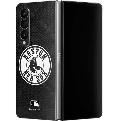 MLB Boston Red Sox Dark Wash Galaxy Z Fold4 5G Skin