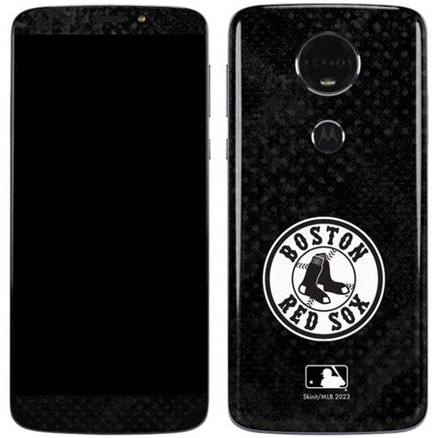 MLB Boston Red Sox Dark Wash Moto E5 Plus Skin