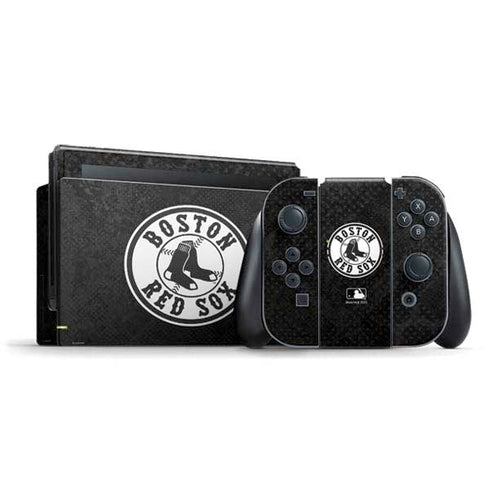 MLB Boston Red Sox Dark Wash Nintendo Switch Bundle Skin