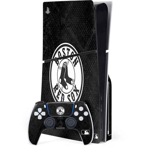 MLB Boston Red Sox Dark Wash PS5 Slim Disk Bundle Skin