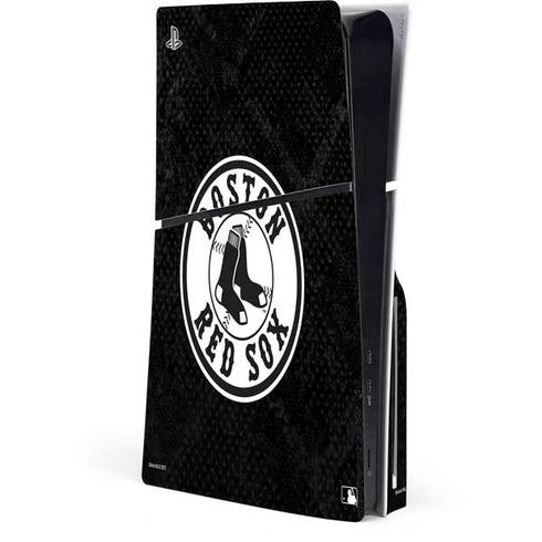 MLB Boston Red Sox Dark Wash PS5 Slim Disk Console Skin