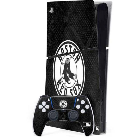 MLB Boston Red Sox Dark Wash PS5 Slim Digital Edition Bundle Skin