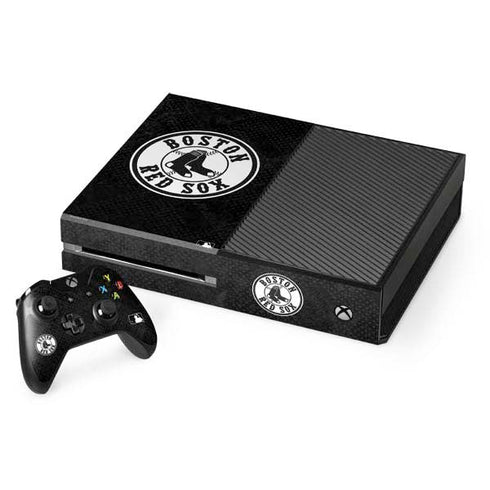 MLB Boston Red Sox Dark Wash Xbox One Console and Controller Bundle Skin