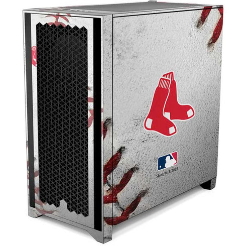 MLB Boston Red Sox Game Ball Corsair 4000D Tempered Glass Mid-Tower ATX Case Skin