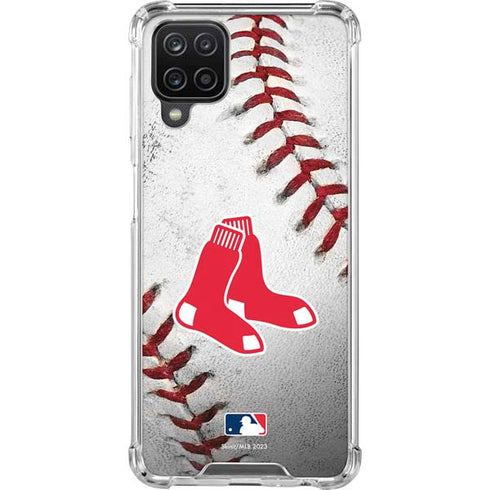 MLB Boston Red Sox Game Ball Galaxy A12 Clear Case
