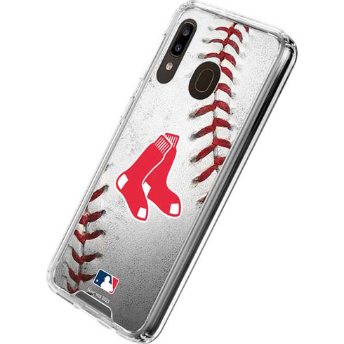 MLB Boston Red Sox Game Ball Galaxy A30 Clear Case