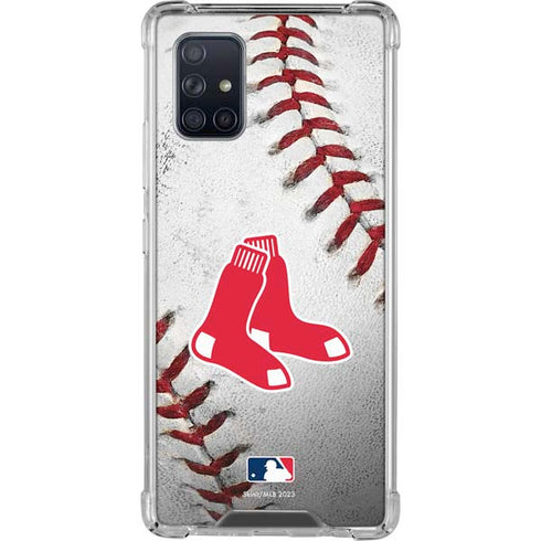 MLB Boston Red Sox Game Ball Galaxy A71 5G Clear Case