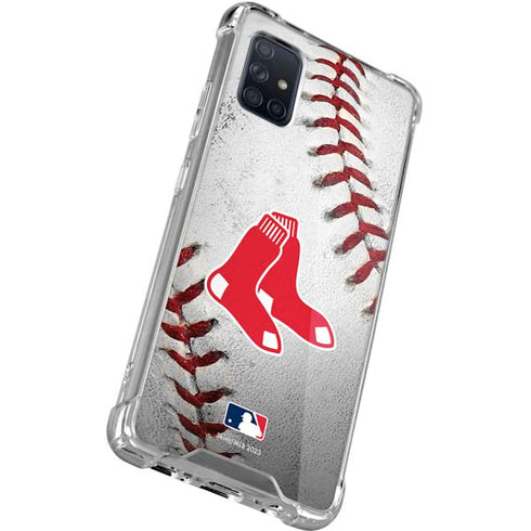 MLB Boston Red Sox Game Ball Galaxy A71 5G Clear Case