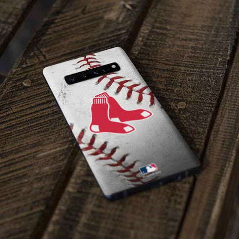 MLB Boston Red Sox Game Ball Galaxy S10 Plus Skin