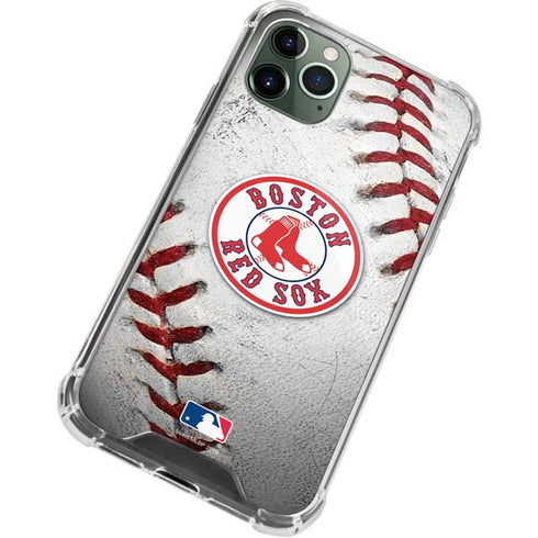 MLB Boston Red Sox Game Ball iPhone 11 Pro Max Clear Case