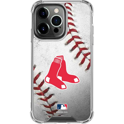 MLB Boston Red Sox Game Ball iPhone 13 Pro Clear Case