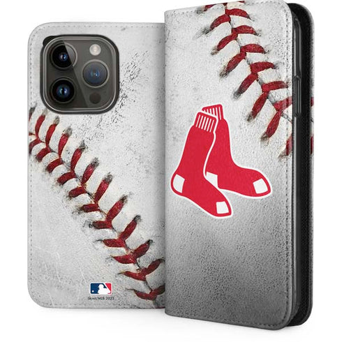 MLB Boston Red Sox Game Ball iPhone 14 Pro Folio Case