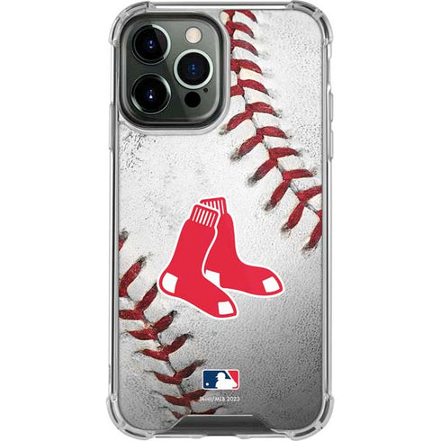 MLB Boston Red Sox Game Ball iPhone 15 Pro Max Clear Case