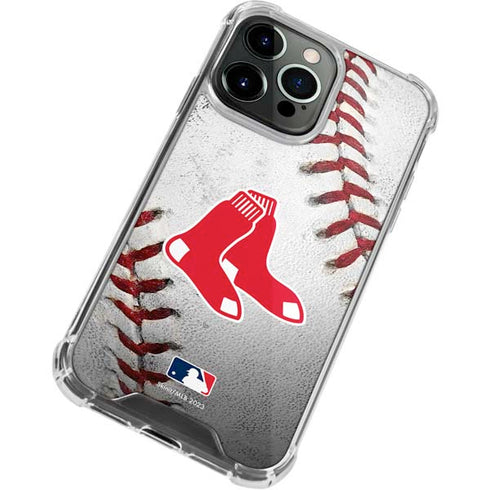 MLB Boston Red Sox Game Ball iPhone 14 Pro Max Clear Case