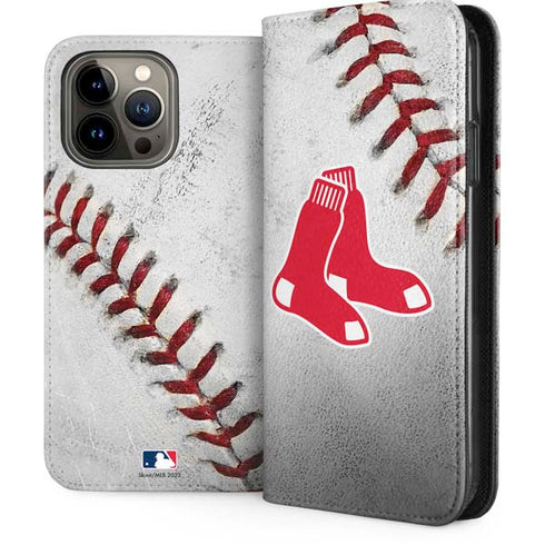 MLB Boston Red Sox Game Ball iPhone 15 Pro Max Folio Case