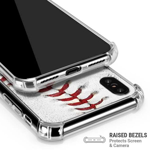 MLB Boston Red Sox Game Ball iPhone XS Max Clear Case