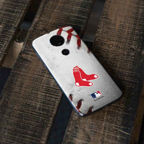 MLB Boston Red Sox Game Ball Moto E5 Plus Skin