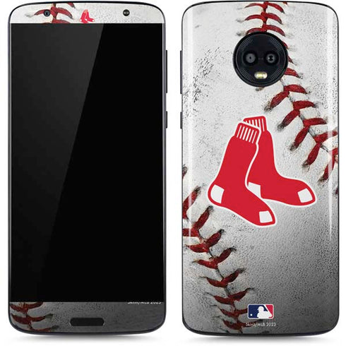 MLB Boston Red Sox Game Ball Moto G6 Skin