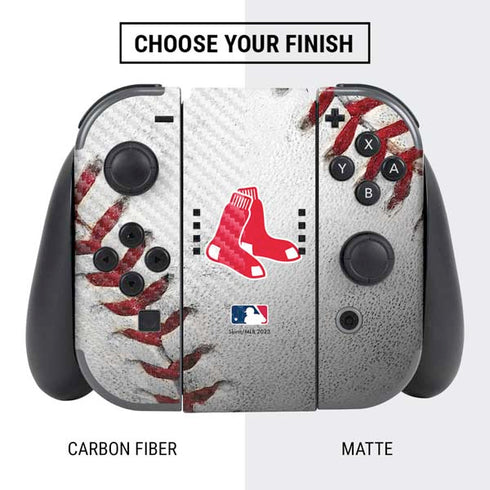 MLB Boston Red Sox Game Ball Nintendo Switch Bundle Skin