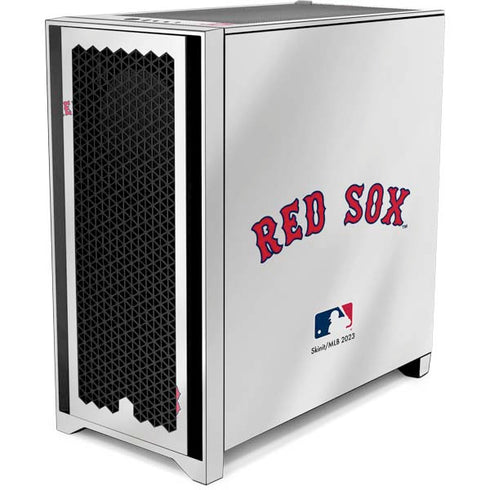 MLB Boston Red Sox Home Jersey Corsair 4000D Tempered Glass Mid-Tower ATX Case Skin
