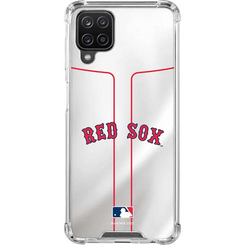 MLB Boston Red Sox Home Jersey Galaxy A12 Clear Case